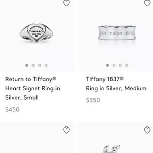 Tiffany 1837 Silver Ring Medium